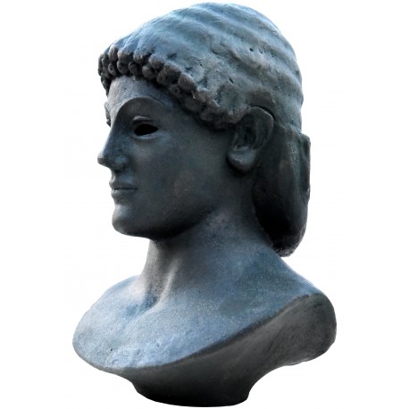 Apollo di Piombino - our terracotta bust - bronze patina