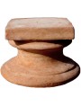 Base in terracotta H.13cm/15x15cm per teste o piccole sculture