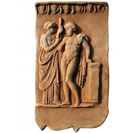 Terracotta Roman ancient bas-relief our production