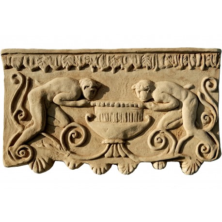 Terracotta Roman ancient bas-relief repro
