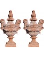 Grande vaso da pilastro / villa con festoni - origine Lucchese