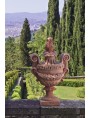 Grande vaso da pilastro / villa con festoni - origine Lucchese