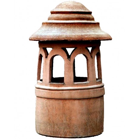 Comignolo in terracotta Øint. 24cm Fiorentino cilindrico