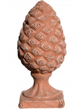 Small Pine-cone H.15cms hand made terracotta