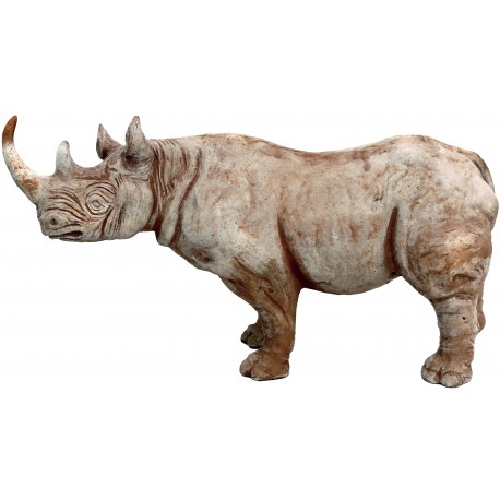 Balck Rhinoceros hook-lipped in terracotta