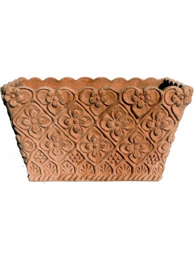 Terracotta rectangular flower pot