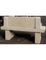 White stone headboard bench