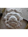 Sculpture of lion faces