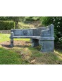 Curved sandstone bench
