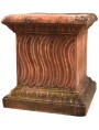 Strigilated Terracotta Base for vase and statue