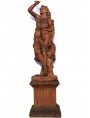 Statua dell'abbondanza in terracotta toscana con base
