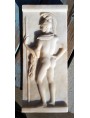GUERRIERO GRECO, bassorilievo in marmo statuario