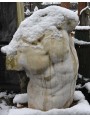 Torso Gaddi in cement during the snowfall on 01 March 2018