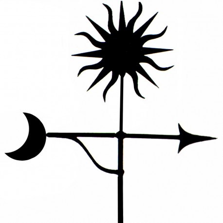 Segnavento sole, stella polare e freccia