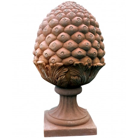 Pine-cone h. 35 cm hand made terracotta