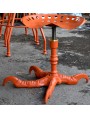 Vintage stool - height adjustable tractor seat with eagle foot