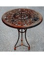 Cast-iron and forged-iron Ø66cms round table with roses