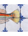 Pannello maiolica pesci - Donzella - Coris julis