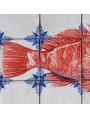 Pannello maiolica pesci - scorfano rosso - Scorpaena scrofa