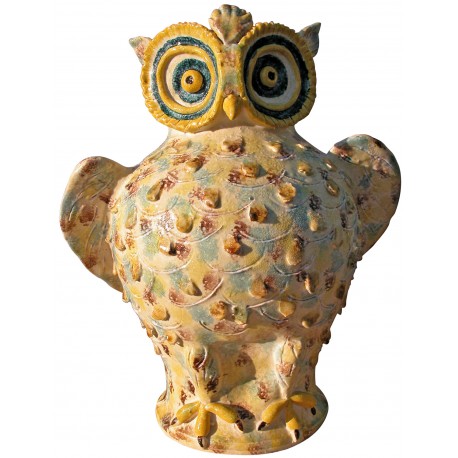 Caltagirone Owl LITTLE size - majolica
