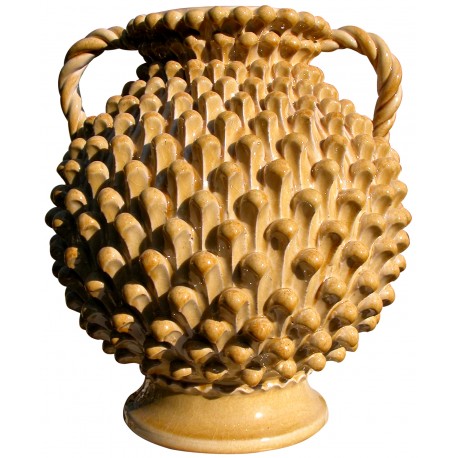 Maiolica Sicilian pine pot