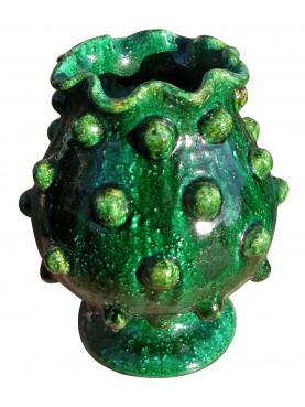 Majolica vase repro of medieval pot