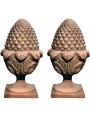 Stone effect patinated pine cone