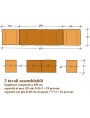 3 assemble rectangular tables - 4,5 m long