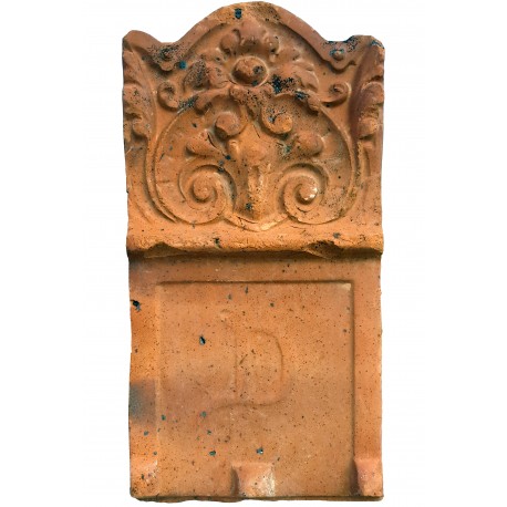 ANCIENT terracotta flowerbed EDGING TILE - English origin - anti-freeze stoneware