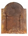 Cast iron slab18th century original antique fireplace with pentacle