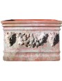 Flowers pot - Terracotta box with festoons and satyrs