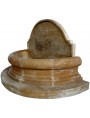 Fontana semicircolare in 15 pezzi in pietra calcarea