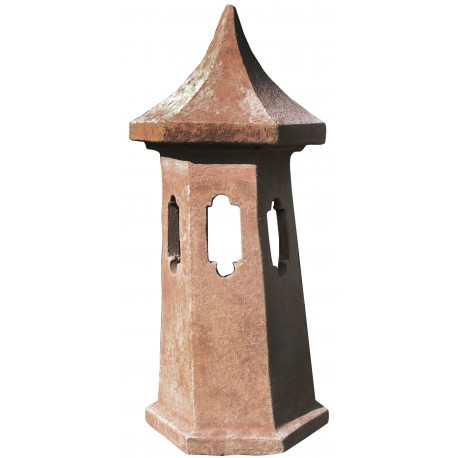 Small terracotta chimney pot Øint.15cms