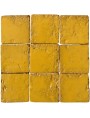 Tile Saffron color 10x10 Majolica Hand-Made called FONDO ARANCIO
