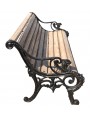 Castiron and teak armchair, design Coalbrookdale Company 1866