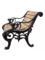 Castiron and teak armchair, design Coalbrookdale Company