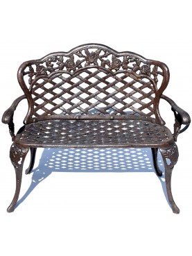 Cast iron roses small Settee bench