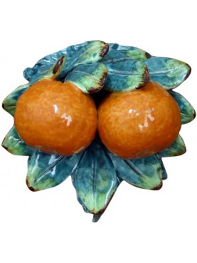 Oranges with leafs
