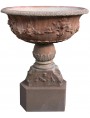 Great terracotta fountain with stone base