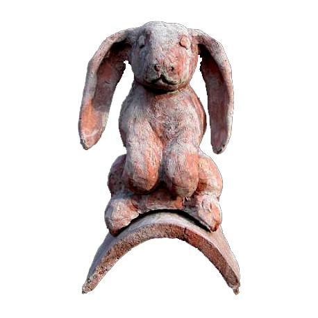 Tegola antica con coniglio
