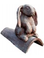 Rabbit on an ancient roof tile
