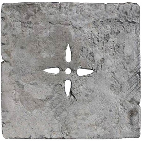 50x50cm Tombino in pietra serena a cinque fori