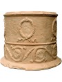 Festooned Roman vase - cylindrical, copy of a Roman vase from the 1st century AD
