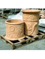 Coppia di vasi Romani cilindrici, copia di vasi romani del I secolo d.C.