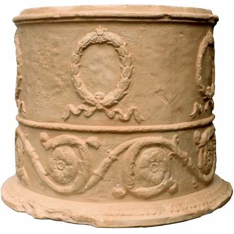 Festooned Roman vase - cylindrical, copy of a Roman vase from the 1st century AD