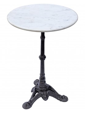 Round Bistrot Ø50cms Table Gueridon Marble and Cast-Iron