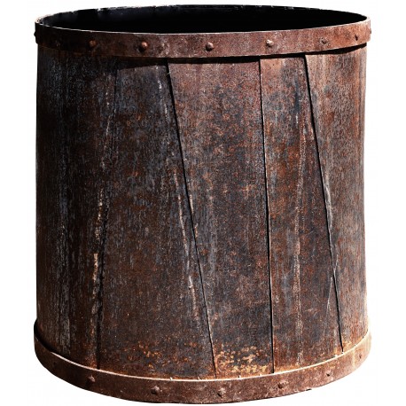 Rust container pot for garden