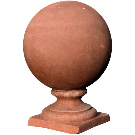 Terracotta sphere with base Ø27cm