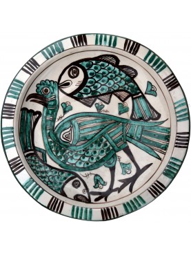 Copy of an ancient medieval Tuscan dish - bird and fishes