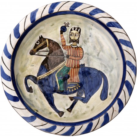 Bacini ceramici medioevali pisani - cavaliere Templare della prima crociata (1096-1099)
